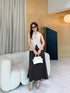 Collar Down Sleeveless Vest With Skirts Sets